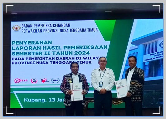 Pj. Bupati Rote Ndao dan Ketua DPRD Menerima LHP BPK NTT Atas Kinerja Pengelolaan Sampah Rumah Tangga