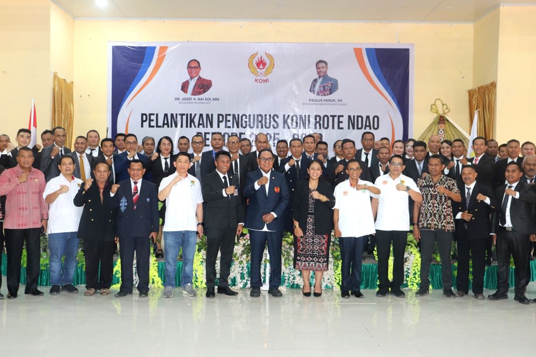 Dilantik Ketum KONI NTT, KONI Rote Ndao Bangkitkan Semangat Keolahragaan dan Berkemas Sukseskan PON XXII