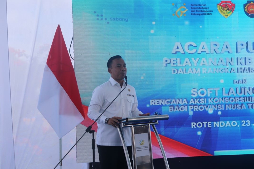 Dari Rote Ndao Menteri Dukbangga Resmikan Puncak Pelayanan KB Serentak Harganas 2025