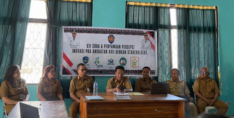 Peserta PKA XVII Rote Ndao Gelar Uji Coba Inovasi Aplikasi untuk Tingkatkan Layanan Publik