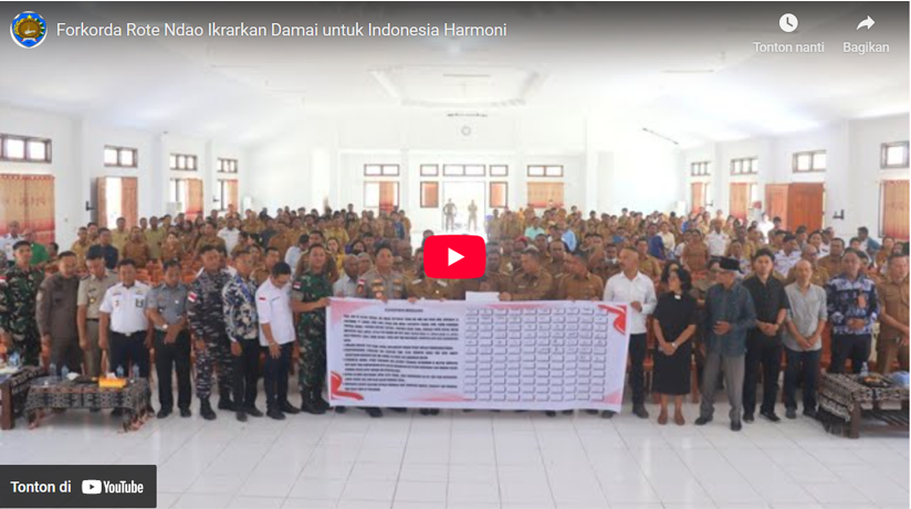 Video Forkorda Rote Ndao Ikrarkan Damai untuk Indonesia Harmoni