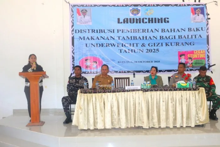 Wabup Rote Ndao Melaunching Distribusi Bantuan Bahan Baku PMT Balita Underweight dan Gizi Kurang Tahun 2025
